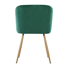 IPOTIUS Set di 2 Sedie Sala da Pranzo in Velluto Moderne Poltroncine da Cucina, per Soggiorno Camera da Letto Tavolo da Trucco,Seduta Imbottiti e Gambe in Metallo,Verde Scuro