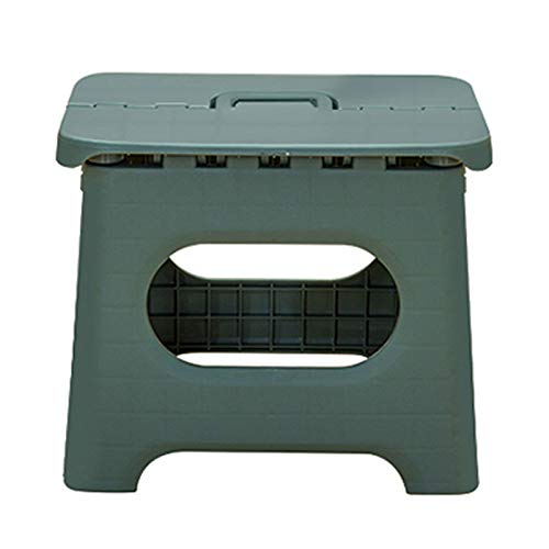 YUNM Sgabello Pieghevol, Plastica Sgabello Richiudibileda Viaggio Portatile Fino A,Compatto E Facile da Riporre, Perfetto per La Cucina E Il Bagno M 26X22X20Cm Verde.