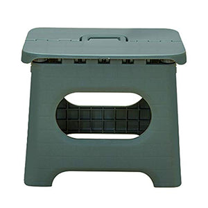 YUNM Sgabello Pieghevol, Plastica Sgabello Richiudibileda Viaggio Portatile Fino A,Compatto E Facile da Riporre, Perfetto per La Cucina E Il Bagno M 26X22X20Cm Verde.