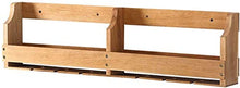NSYNSY Portabottiglie portabottiglie in Metallo a Parete, portabottiglie in Legno massello e mensola portabottiglie per Cucina/Bar/Ristorante (30 * 20 cm) (Dimensioni: L)