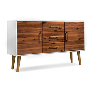 vidaXL Credenza in Legno Massello di Acacia Armadietto Mobiletto Cassettiera