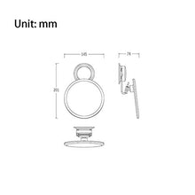 WWEIWU Pulito e Luminoso Ventosa Specchio da Bagno Specchio da Bagno Piccolo Specchio Specchio Specchio da Parete Parete a Parete Specchio Senza Punzone Staccabile, Angolo Libero, Specchio HD