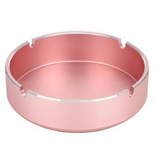 Custodia per gioielli, batteria a vite integrata per scatola di immagazzinaggio in lega di alluminio, scatola di forma rotonda con anello di metallo, portaoggetti, mini scatola del tesoro(Oro rosa)