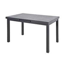 Gartentraum Anhtrazit Alu Tavolo da Giardino allungabile 130/240cm - Tavolo allungabile Turnu / 76x130/160x75cm (HxWxD)