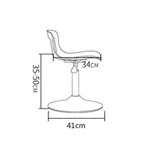 WGEMXC Sedia, Sedia da Ufficio a Casa, Sgabello Sgabello da Bar Sedia Elevabile Sedia da Pranzo Girevole con Schienale Sedia con Seduta Casual,Nero,35-50 cm