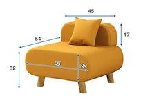 HongTeng Divani Classico Divano Pigro Divano Singolo Tessuto Sedia Installazione Gratuita Sedia Camera da Letto Soggiorno pisolino Cuscino Tatami Regalo Cuscino 45 × 54 cm (Color : Yellow)