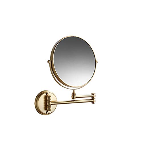 Bathroom mirror Specchio Bagno Nordico in Ottone Lente d'Ingrandimento Dorata Specchio da Parete Specchio per Il Trucco di Bellezza