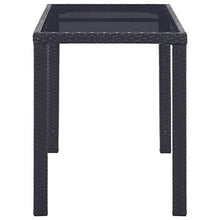 vidaXL Tavolo da Giardino Robusto Elegante Tavola Arredi per Esterni Patio in Polyrattan Antracite 123x60x74 cm Ripiano in Vetro Telaio in Acciaio