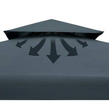 Casaria Gazebo Lorca 3x3m Antracite Idrorepellente Robusto Metallo con Pareti Laterali Tendone da Giardino per Feste