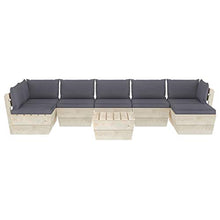 Tidyard Set 8 pz Divani Pallet Angolari Modulari da Giardino Esterno con Penisola in Legno di Abete,Divano Angoalre,Divani da Esterno,Set Divani Modulari da Giardino Esterno Legno