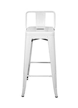 La sedia spagnola tólix Pack di sgabelli con schienale, Acciaio Inox, Bianco, 43 x 43 x 76 cm
