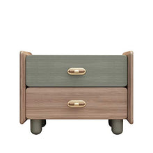 Comodino Camera da Letto Soggiorno Study Room Facile Montaggio Ash Comodino Solid Tavolo Wood End con 2 cassetti-Side Table Adatto Successivo ad Un Letto o Un Divano