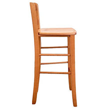 Sgabello h 67cm da terra alla seduta in ciliegio seduta in legno massello