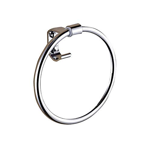 LAN-ZHENS Bagno portasciugamani Fisso Portasciugamani Rack in Acciaio Inox Anello di tovagliolo, Bagno Rack Punch Cucina Hotel Rotonda Bagagli, Strong Portante Addensare Argento B