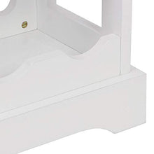 BAKAJI Mobile Angolo Bar Cantinetta Porta Bottiglie Vino 30 Posti in Legno Portabottiglie Cantina Casa Bar Ristorante con Ripiano Superiore Dimensioni: 70 x 70 x 23 cm Design Moderno Bianco