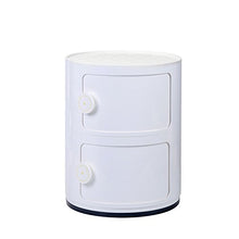 UMCCY Semplice plastica Libera Combinazione Locker con la Porta della Camera da Letto Bambini armadi del Comodino Snack Toy armadietto, 1, Due Bianchi