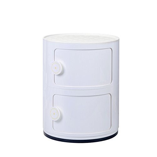 UMCCY Semplice plastica Libera Combinazione Locker con la Porta della Camera da Letto Bambini armadi del Comodino Snack Toy armadietto, 1, Due Bianchi