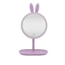 AJH Casa Specchio da toeletta Specchio da Trucco Specchio per Trucco Luce a LED 2 in 1 Lampada da Tavolo Rotonda Mini Specchio Portatile di Bellezza Specchi per Touch scr