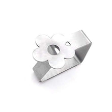 Rtengtunn Supporto per Morsetti a Clip per tovaglia da tavola in Acciaio Inossidabile a 4 Pezzi Flower Moon - B
