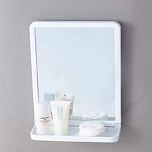 Unishop Specchio da doccia Specchio trucco da barba leggero specchio da bagno senza fori specchio in vetro da parete autoadesivo, con 3 ganci adesivi