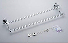 Dongy - Barra porta asciugamani in acciaio INOX, con doppia asta per bagno, cucina, bagno, bagno, WC sospeso (dimensioni: 60 cm)