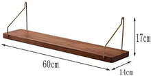 RCLD Una partizione della Decorazione della Stanza Parete attrezzata Mensola Cornice Alta qualità Materiali Metal Design Legno (Size : 60cm)