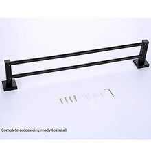 VLERHH Portasciugamani, Portasalviette Nero, Porta Asciugamani da Bagno (40 Cm, 50 Cm, 60 Cm),60cm