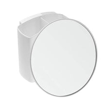 SACKDERTY Specchio per Il Trucco Rotondo, Specchio da Bagno con Scatola portaoggetti, Specchio per Il Trucco per Bagno, Camera da Letto, Soggiorno e dormitorio