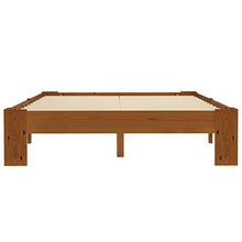 BIGTO - Struttura letto in legno di pino massello, per camera da letto, colore: marrone, 120 x 200 cm