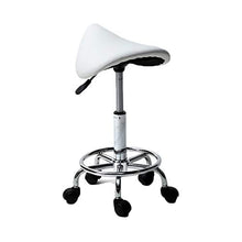 ZXYDD - Sgabello da bar con rotazione e piedini per parrucchieri, per manicure, terapia del tatuaggio, bellezza, massaggi, salone, regolabile, colore: bianco