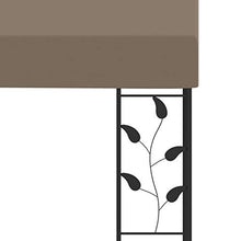Tidyard Gazebo Padiglione da Parete Muro Giardino Tessuto Grigio Talpa con Struttura in Acciaio 4x3x2,5 m/6x3x2,5 m,Gazebo da Giardino con Struttura in Acciaio,Gazebo 4x3 6x3 m,Gazebo da Parete