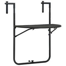 SKM Tavolo da Balcone Pensile Marrone 60x64x83,5cm Plastica Rattan