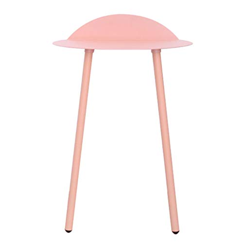 Tavolino semplice piccolo metallo mobili decorato soggiorno balcone casa e ufficio tavolo stabile (colore : rosa, Dimensioni: H70cm)
