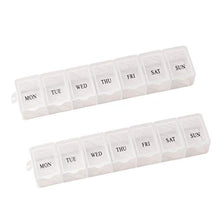 Healifty 2 Pz 7 Giorni Scatola per Pillole Pillola Settimanale Custodia Organizzatore Distributore di Farmaci Vitaminici per Pugno da Viaggio (Bianco)