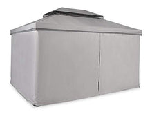 Garden Point Gazebo da Giardino Valencia | 300 x 400 cm | Rettangolare | Idrorepellente | Ideale per i mobili da Giardino e Jacuzzi | Montaggio Facile| Tende in Set | Grigio