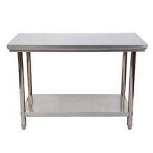Wiltec Tavolo di Lavoro in Acciaio Inox 100 x 60 x 85 cm Tavolo da Giardino