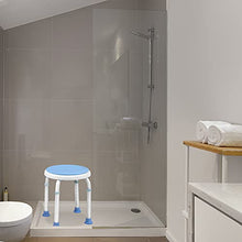 LARS360 Medical - Sgabello da doccia, in alluminio e HDPE, regolabile in altezza, con supporto antiscivolo fino a 120 kg