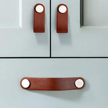 Lefeindgdi - Maniglia in pelle, maniglia per porta e armadietti, portatile, facile da tirare con manico in pelle per cassetti, credenze, TV, accessori