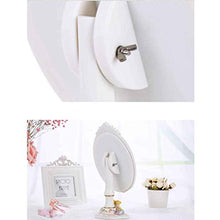 WWEIWU Pulito e Luminoso Specchio Creativo Principessa Specchio Specchio Desktop Specchio Portatile HD cosmetico Resina Desktop Singolo Viso di Bellezza Salon
