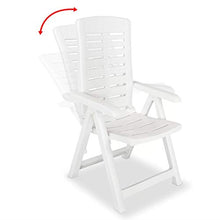 FAMIROSA Sedie Reclinabili da Giardino 2 pz in Plastica Bianca-3895
