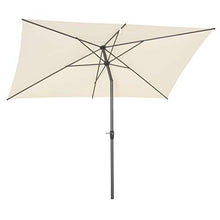Outsunny Ombrellone da Giardino 300x200cm, Esterni, Spiaggia o Terrazza con Doppio Tettuccio Rettangolare, Beige