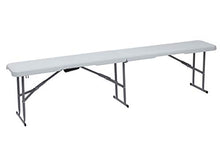 Tenco TG183 - Panca pieghevole rettangolare, 180 x 28 x 43 cm, colore: bianco