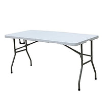 soges Tavolo da Giardino,Tavolo Pieghevole da Giardino,Scrivania Bianca,Portatile da Tavolo,Pieghevole,Con maniglia,Facile da Trasportare,Adatto per Picnic,Barbecue,Campeggio