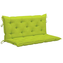 vidaXL Cuscino per Dondolo Verde Brillante 120 cm in Tessuto