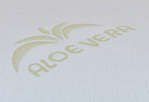 Baldiflex Emporio Fodera per Materasso Singolo in Aloe Vera, Coprimaterasso, con Fascia Traspirante, Sfoderabile con Zip, Atossica, Misura 80x190x22 cm