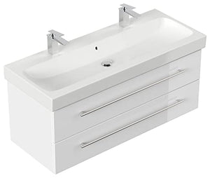 emotion ICON120CM000101DE - Lavabo con mobiletto, in Legno, 120 x 45 x 46,6 cm, Colore: Bianco Lucido