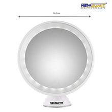 NEWSUMIT Specchio per Il Trucco con Lente d'Ingrandimento 10X con Luce a LED, Specchio cosmetico Illuminato 10X, con Potente Ventosa, Rotazione a 360 ° - utile Anche per i Viaggi.