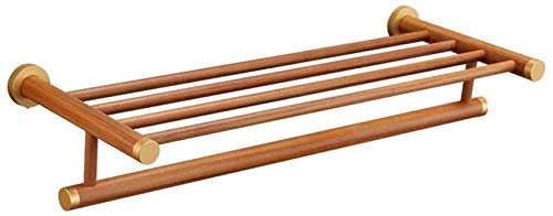 UWY 63,5 cm Cinese Doppio portasciugamani da Bagno Appendiabiti da Parete portasciugamani in Legno 2 Asta portasciugamani portasciugamani in Legno portasciugamani mensola portaoggetti Bagno acce