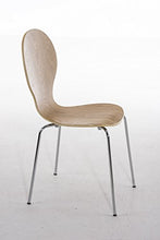 CLP Set 2 Sedie Impilabili Diego in Legno Robusto I Sedie Attesa con Telaio in Metallo I Sedie Ergonomiche E Facili da Pulire, Colore:Quercia