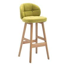 LLT Pratico sgabello Sgabelli di lusso Bar Stool Kitchen Bar colazione cucina contatore sedia di legno solido telaio ergonomico Sedile Carico massimo 130Kg di sicurezza Schienale,verde,60CM